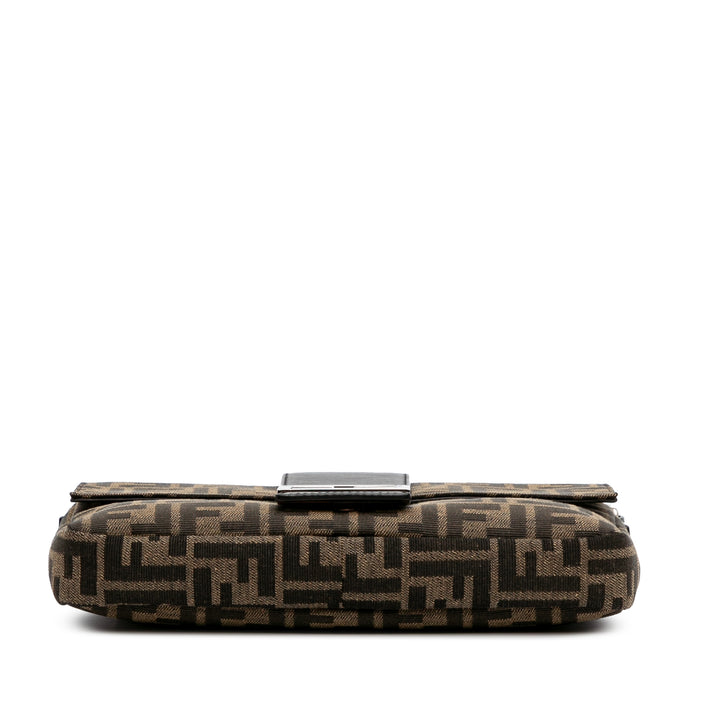 Fendi Zucca Toile Convertible Baguette Sac cartable Marron