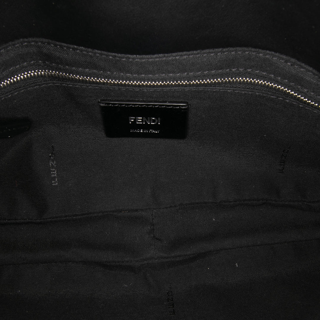 Fendi Zucca Toile Convertible Baguette Sac cartable Marron