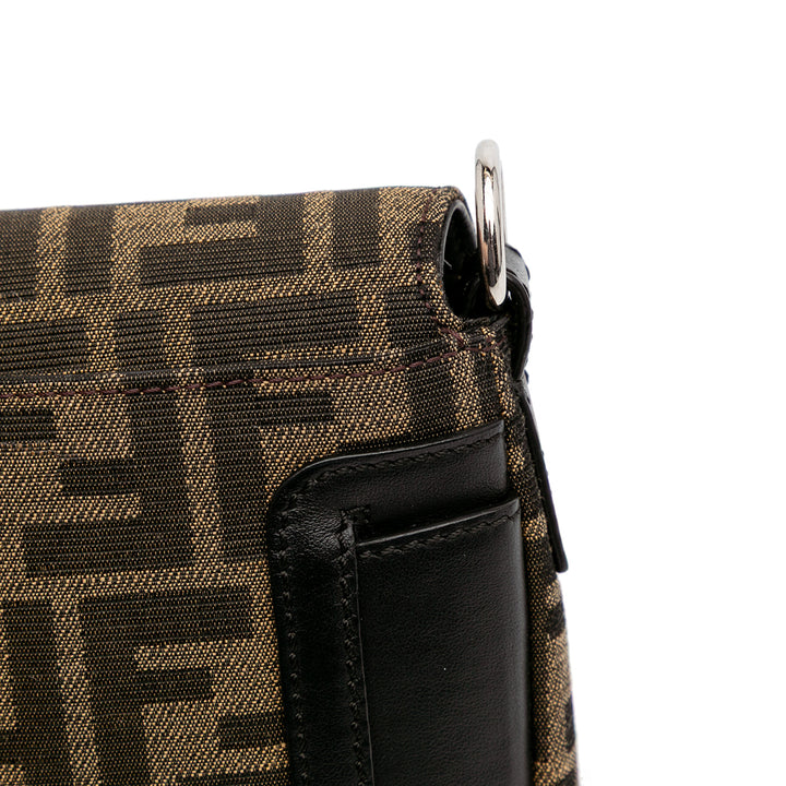Fendi Zucca Toile Convertible Baguette Sac cartable Marron