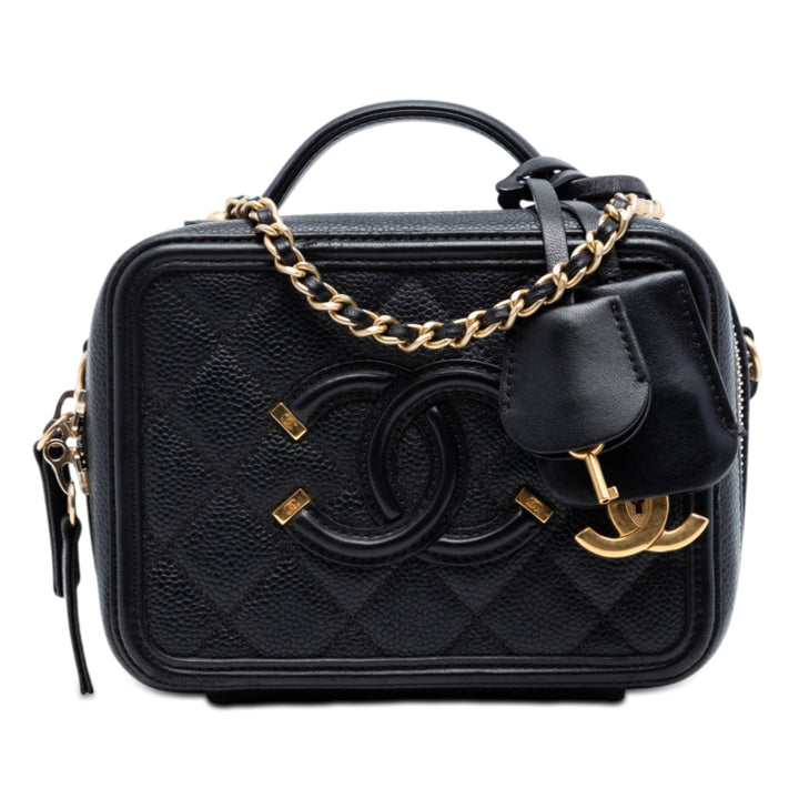 Chanel Small Caviar CC Filigree Vanity