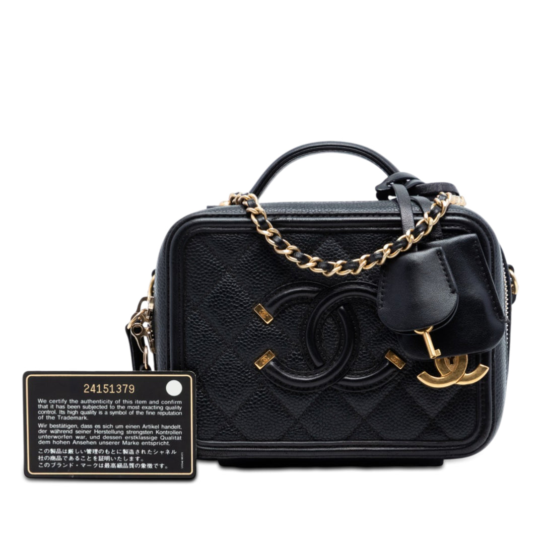 Chanel Small Caviar CC Filigree Vanity