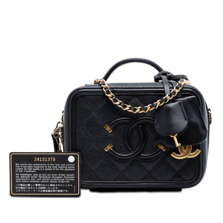 Chanel Small Caviar CC Filigree Vanity
