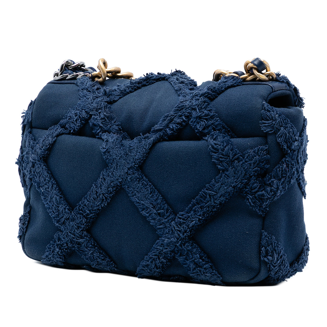 Chanel Medium Toile et Cotton 19 à rabat