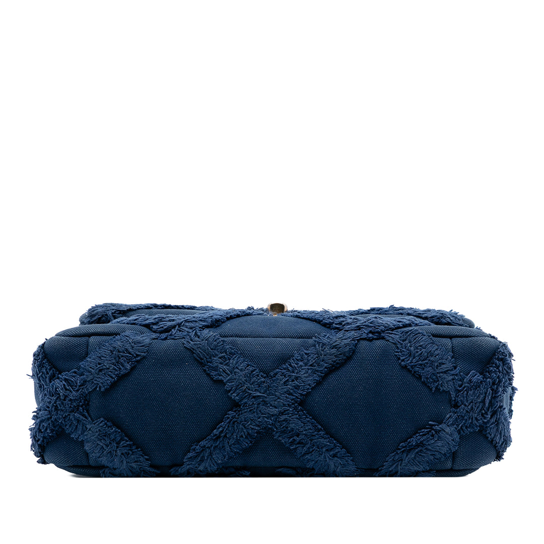 Chanel Medium Toile et Cotton 19 à rabat
