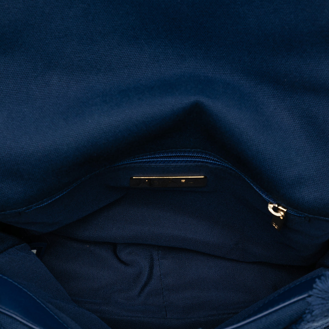 Chanel Medium Toile et Cotton 19 à rabat