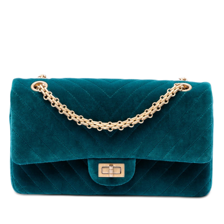 Chanel Chevron Velours Reissue 2.55 Double rabat 225