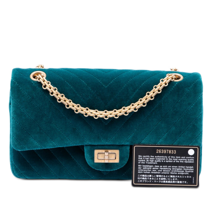 Chanel Chevron Velours Reissue 2.55 Double rabat 225
