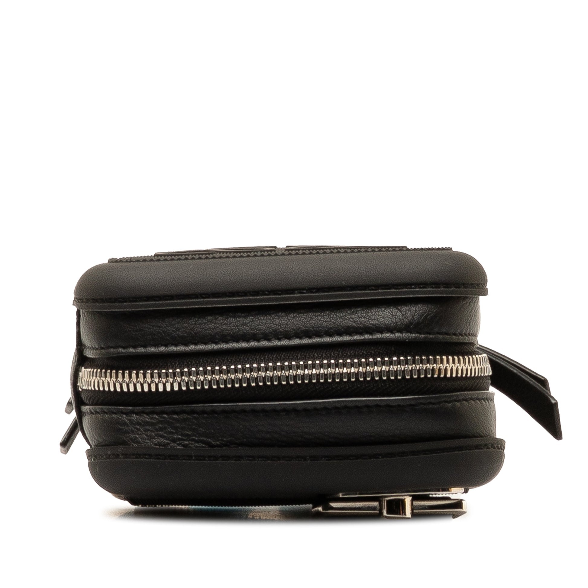 Calf Leather and Diamond Rubber Molded Sling Bag Gray - Gaby Paris