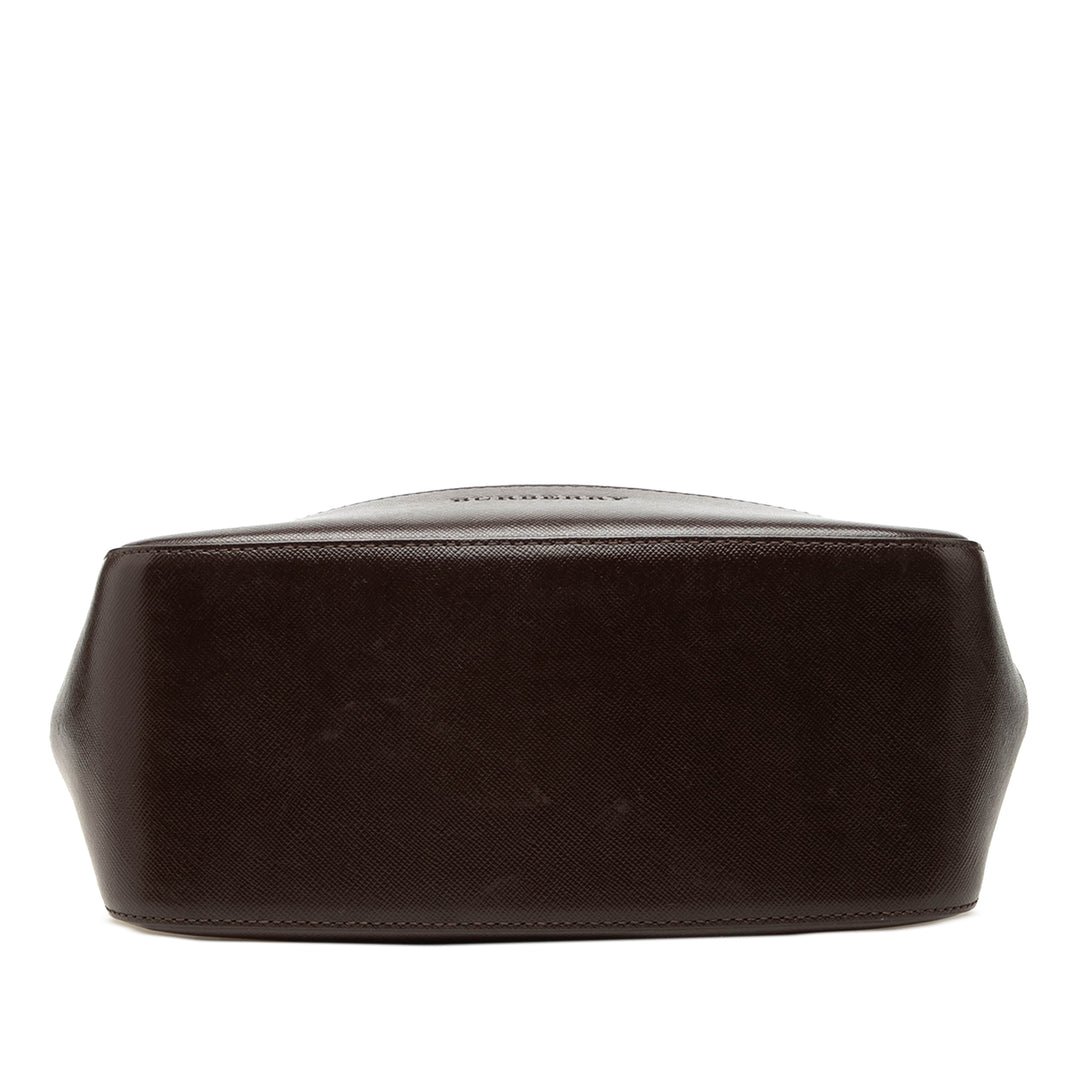 Burberry Cabas Haymarket Check Beige – vue 3 – GABY PARIS