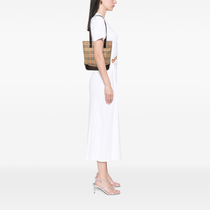 Burberry Cabas Haymarket Check Beige – vue 6 – GABY PARIS