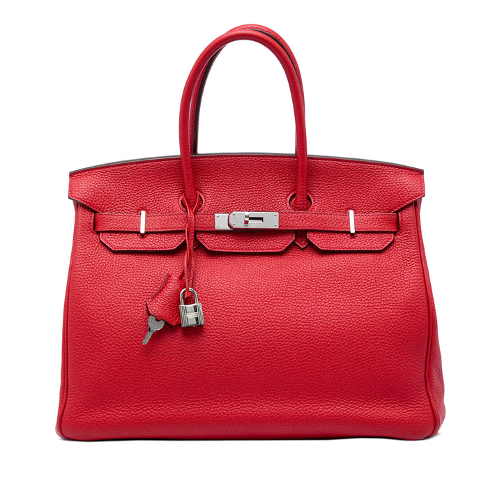 Hermès Sac à main Birkin Retourne 35 Togo Rouge – vue principale – GABY PARIS