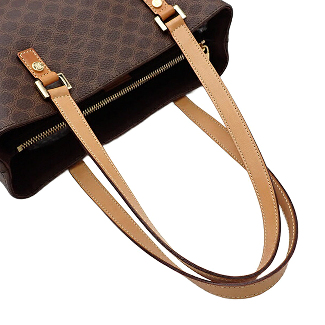 Macadam Coated Canvas Tote Brown - Gaby Paris
