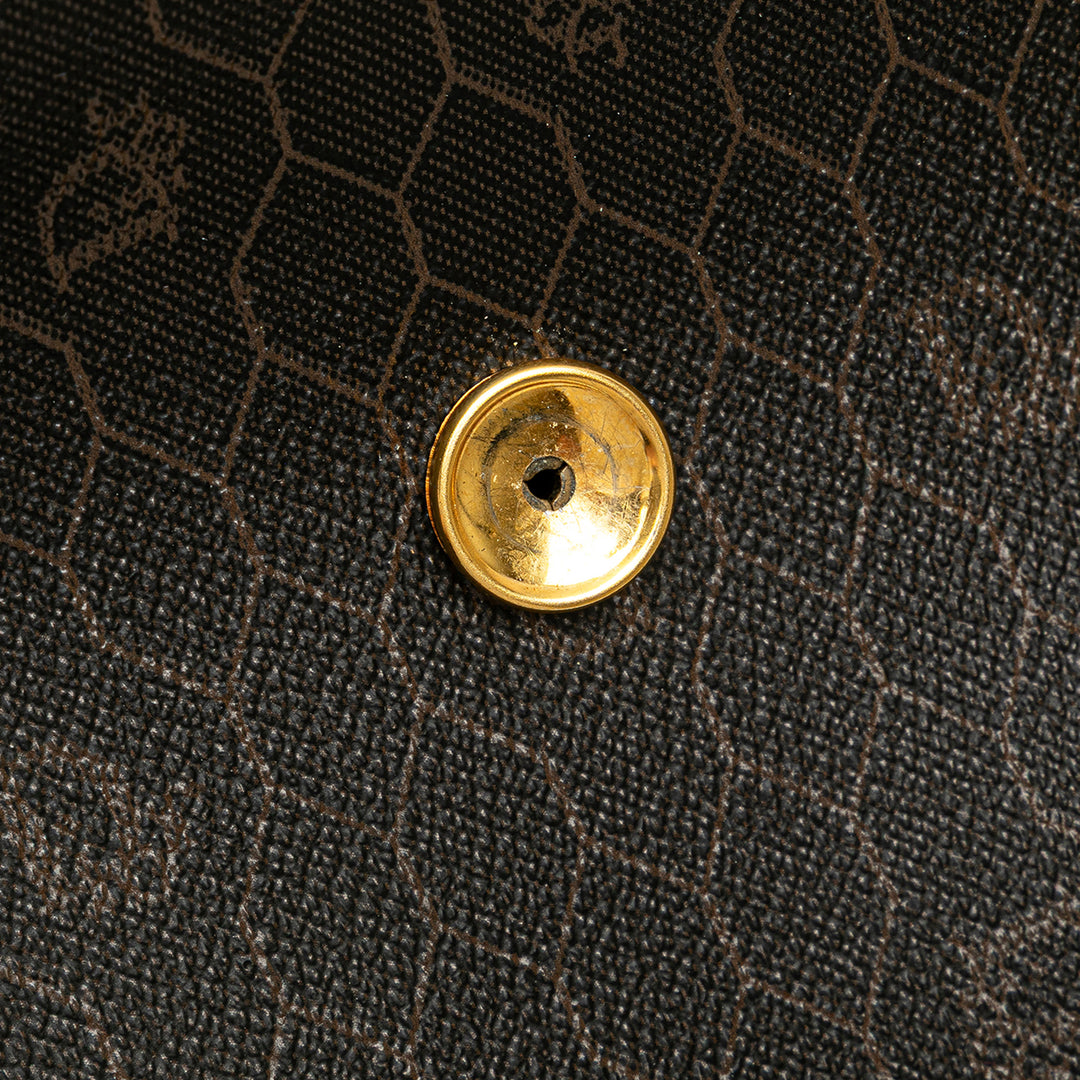 Honeycomb Coated Canvas Chain Shoulder Bag Black - Gaby Paris