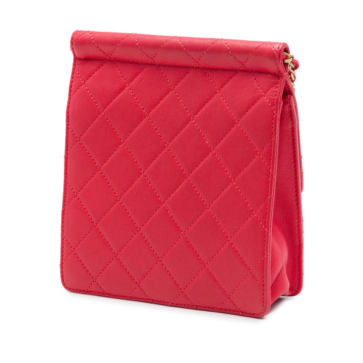 Chanel Matelassé Chic Perles à rabat Petit Cuir d'agneau