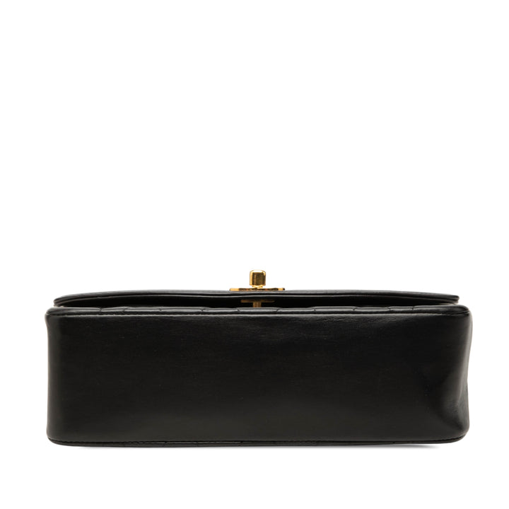 Chanel Sac bandoulière Diana à rabat Petit Cuir d'agneau Noir – vue 3 – GABY PARIS