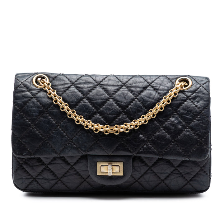 Chanel Matelassé vieilli Cuir de veau Reissue 2.55 Double rabat 225