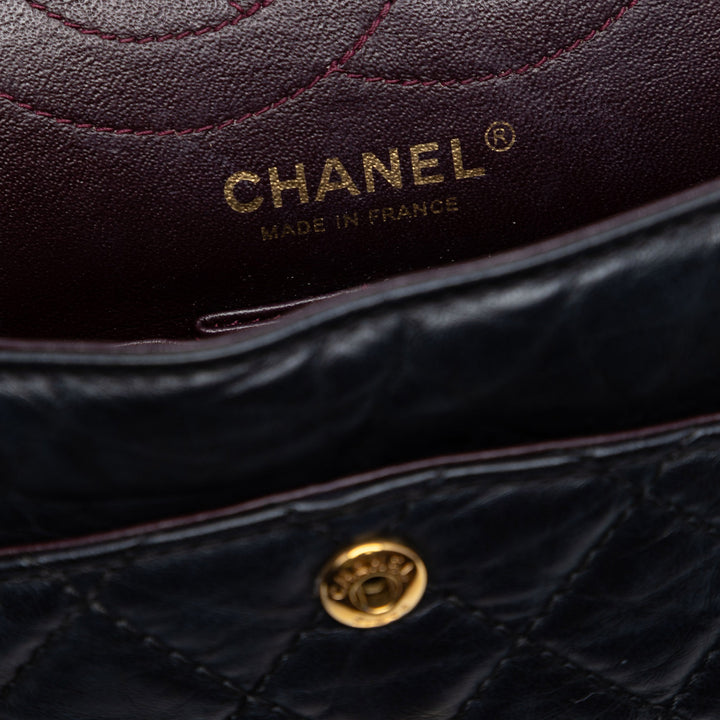 Chanel Matelassé vieilli Cuir de veau Reissue 2.55 Double rabat 225