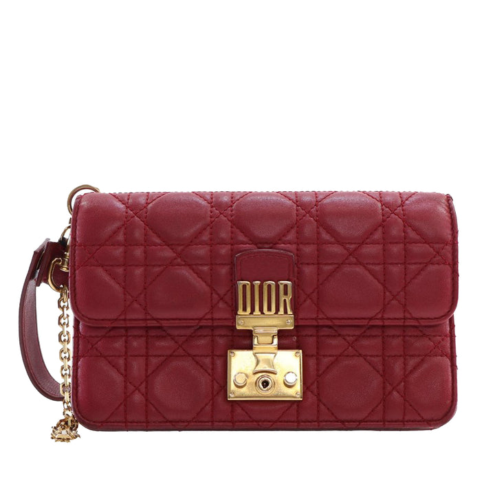 Dior Cuir d’agneau Cannage DiorAddict Wristlet Pochette
