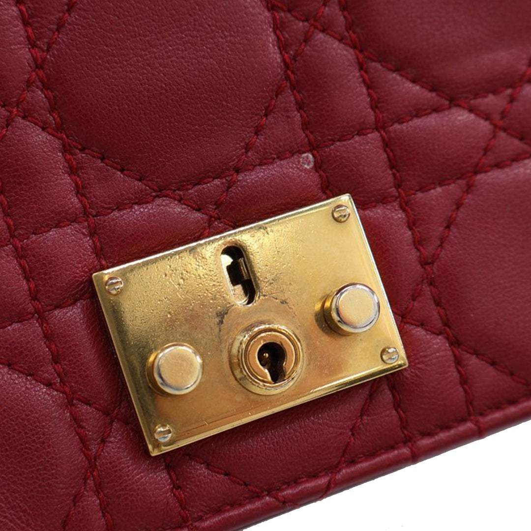 Dior Cuir d’agneau Cannage DiorAddict Wristlet Pochette