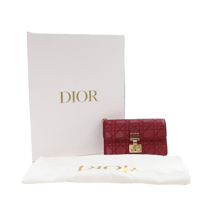 Dior Cuir d’agneau Cannage DiorAddict Wristlet Pochette