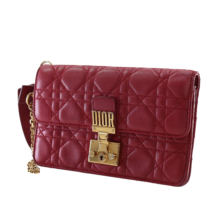 Dior Cuir d’agneau Cannage DiorAddict Wristlet Pochette