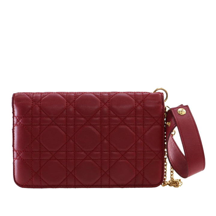 Dior Cuir d’agneau Cannage DiorAddict Wristlet Pochette