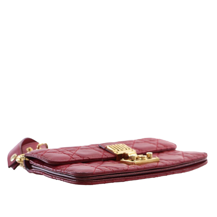 Dior Cuir d’agneau Cannage DiorAddict Wristlet Pochette