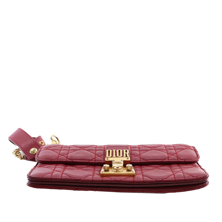 Dior Cuir d’agneau Cannage DiorAddict Wristlet Pochette
