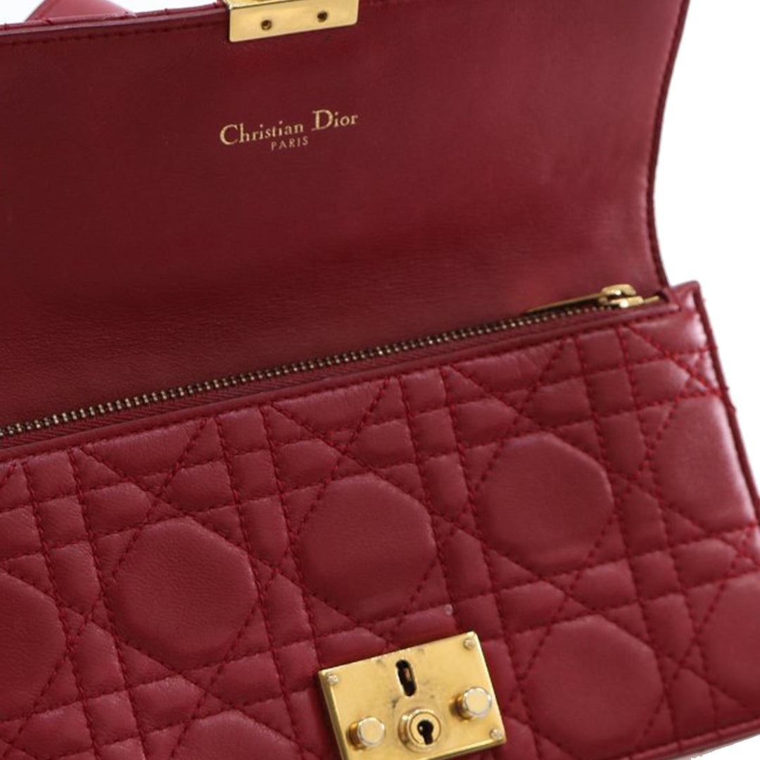 Dior Cuir d’agneau Cannage DiorAddict Wristlet Pochette