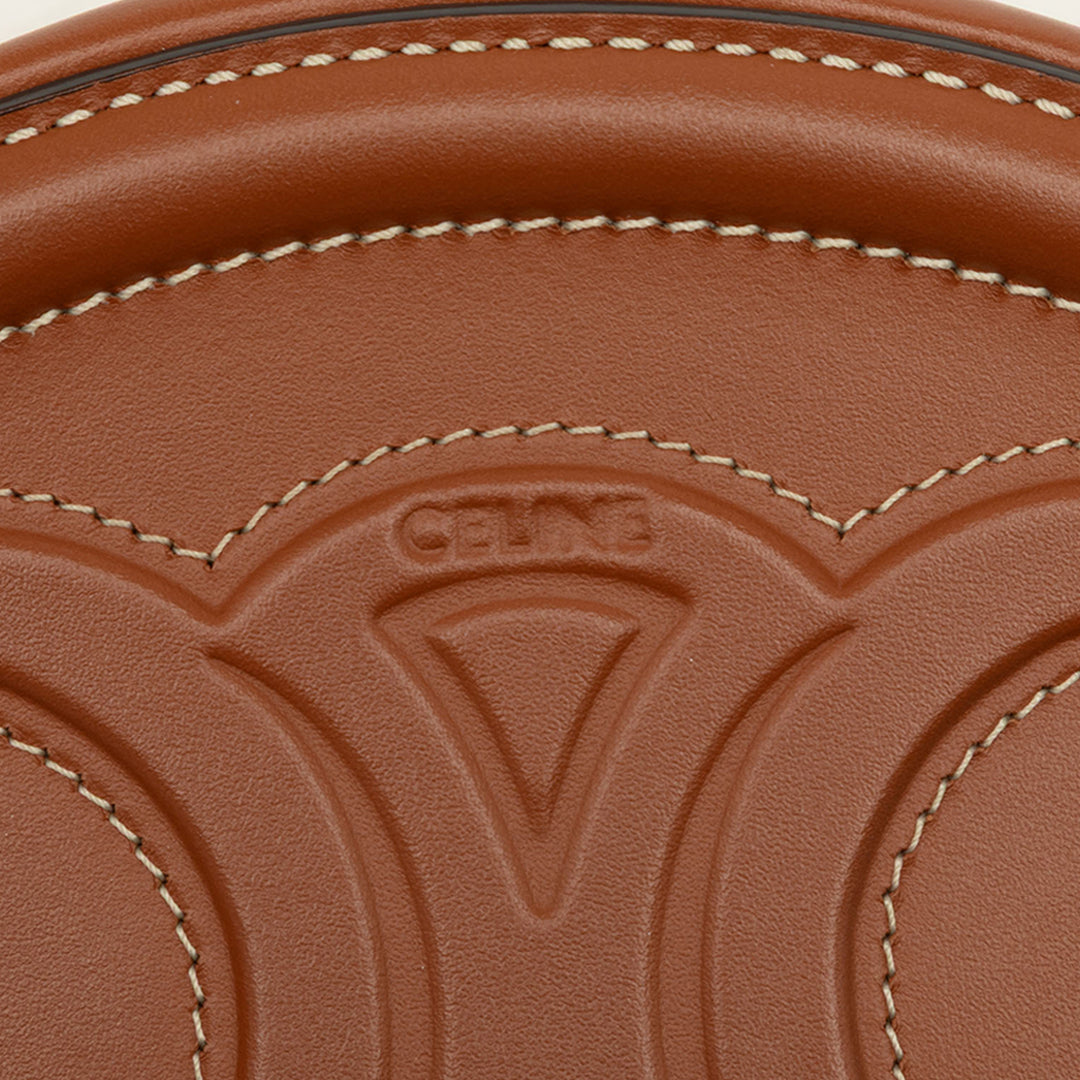 Celine Small Cuir de veau Cuir Triomphe Oval Sac porté croisé
