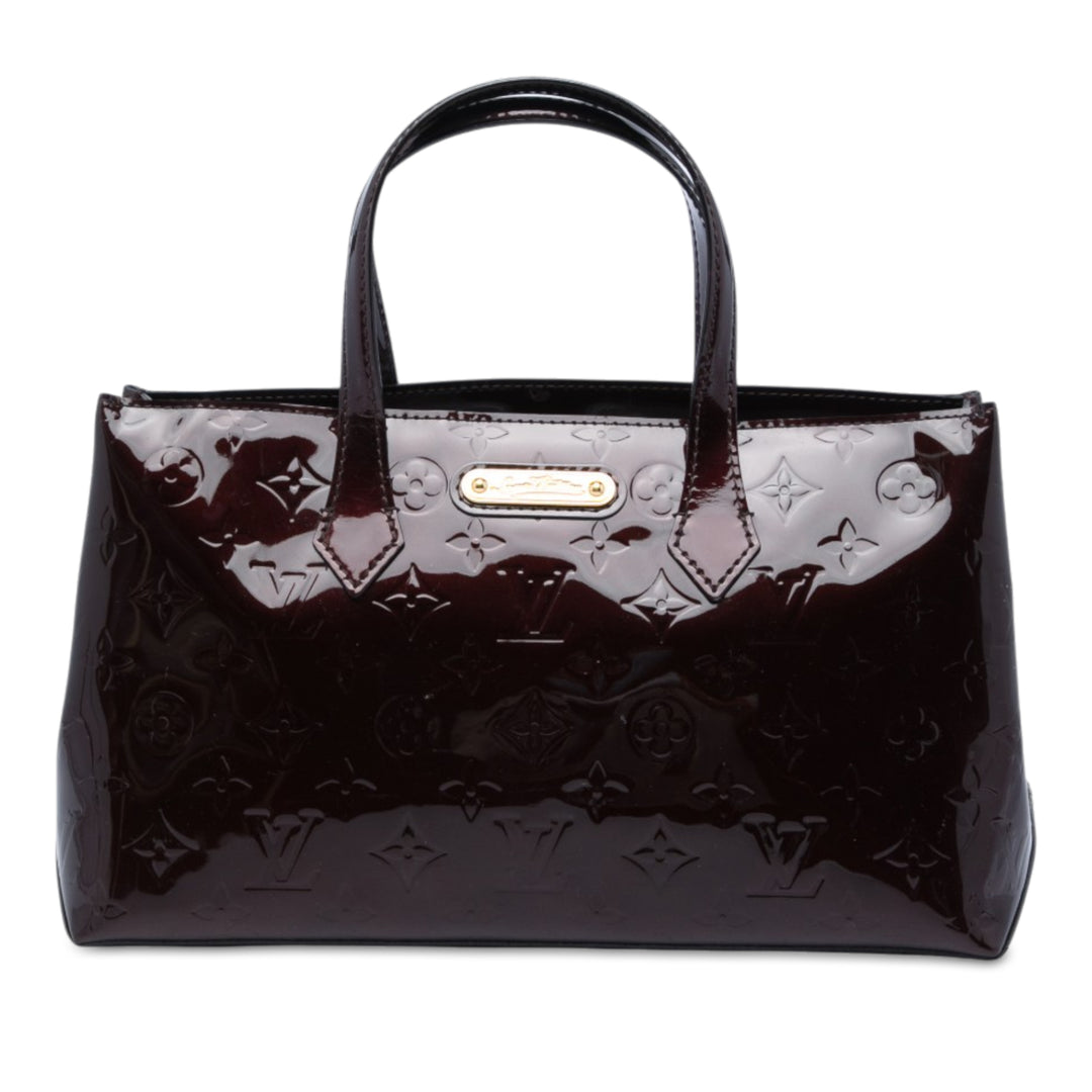 Louis Vuitton Sac à main Wilshire Monogram PM Cuir verni Violet – vue principale – GABY PARIS