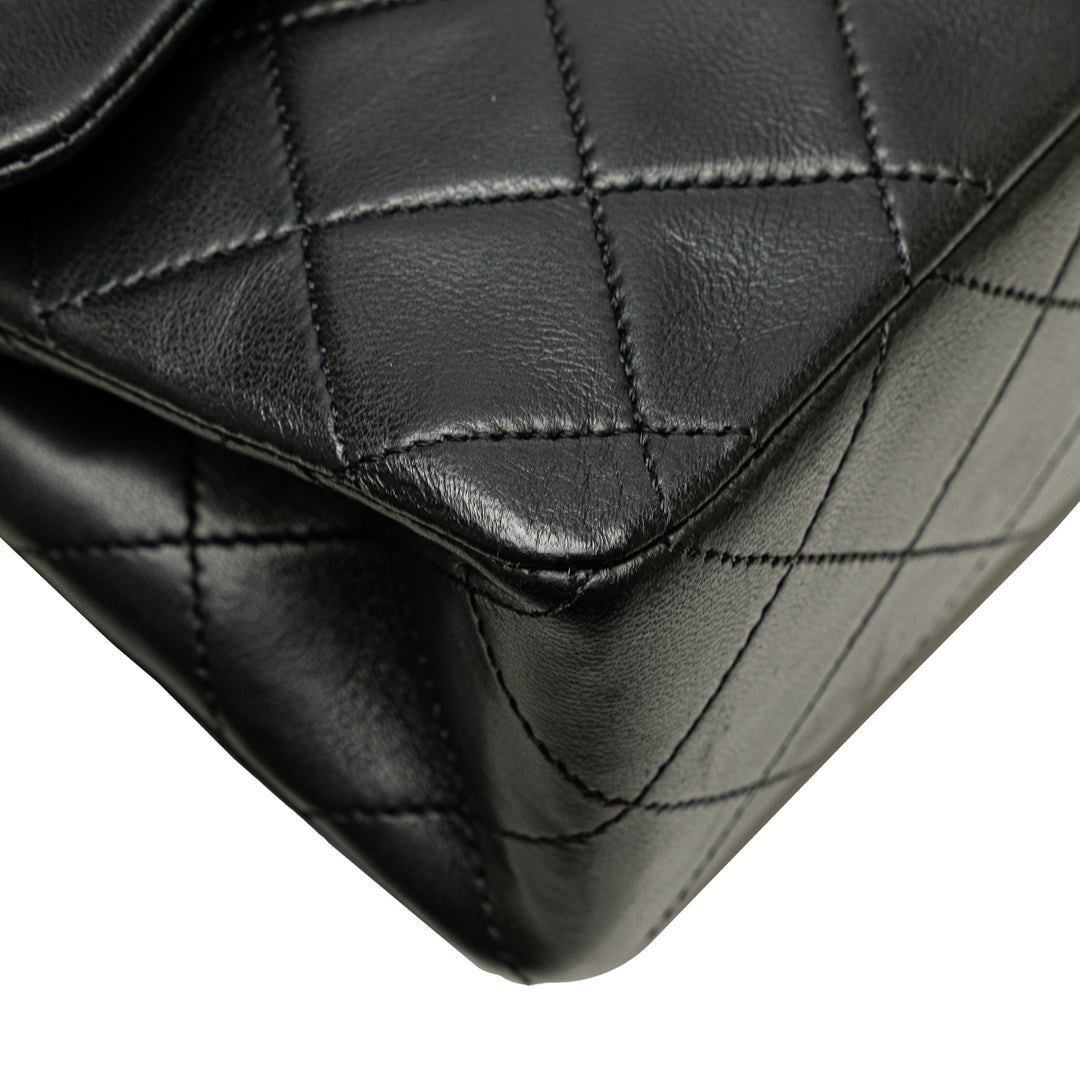 Small Classic Lambskin Double Flap Black - Gaby Paris