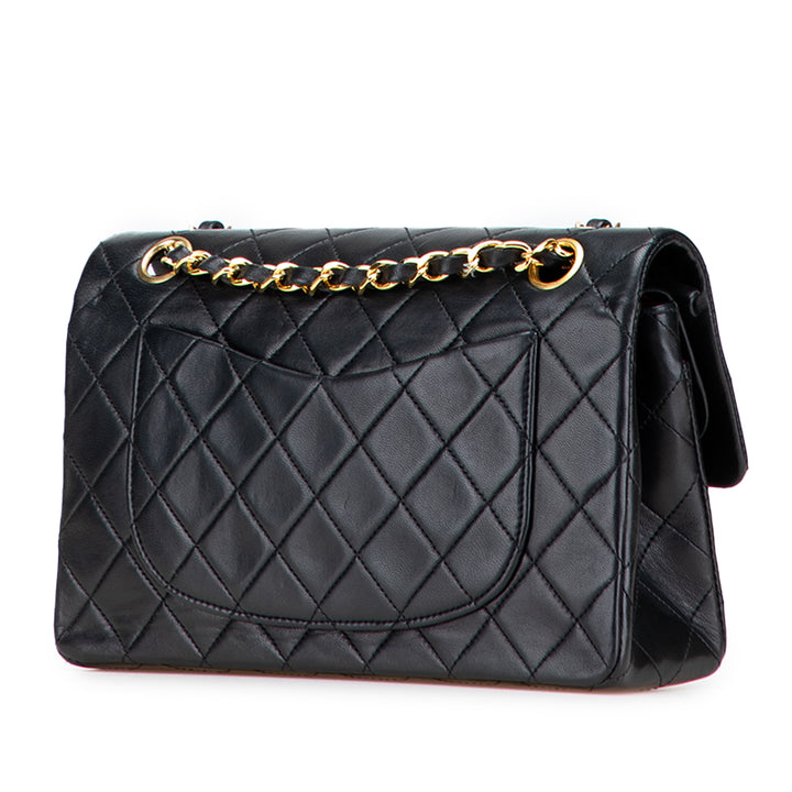 Small Classic Lambskin Double Flap Black - Gaby Paris