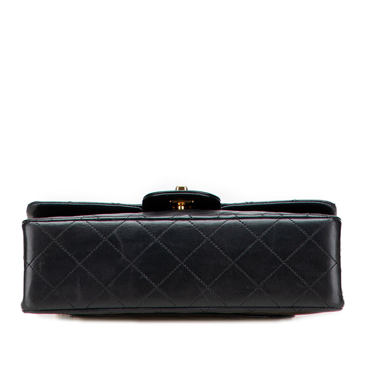 Small Classic Lambskin Double Flap Black - Gaby Paris