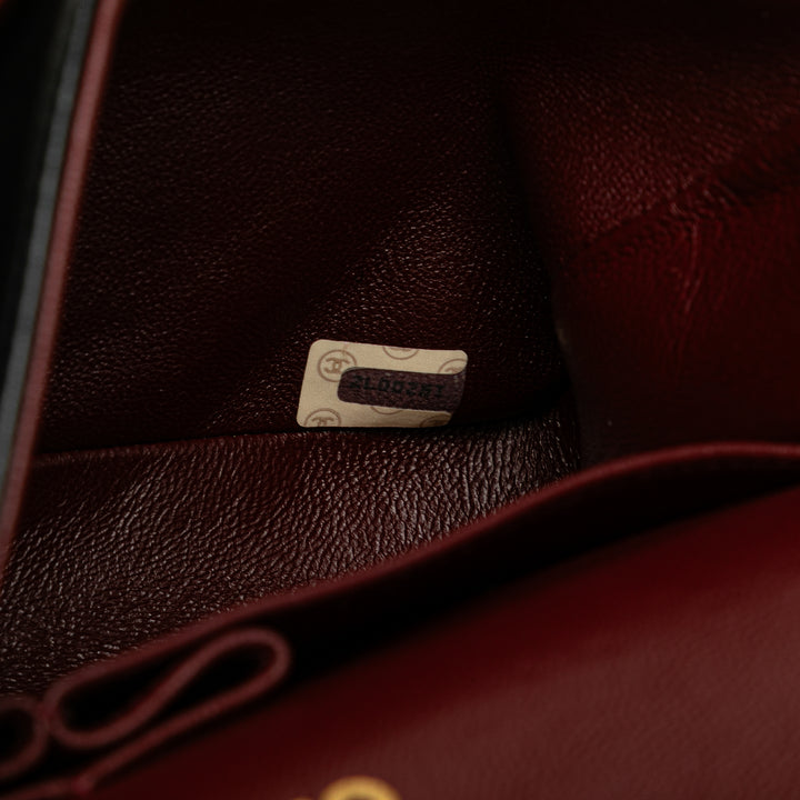 Small Classic Lambskin Double Flap Black - Gaby Paris
