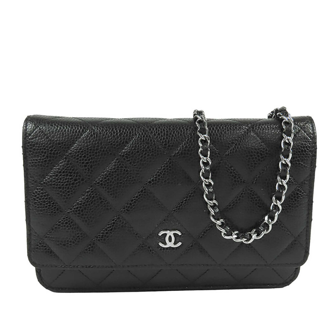 Chanel CC Matelassé Wallet on Chain Cuir caviar
