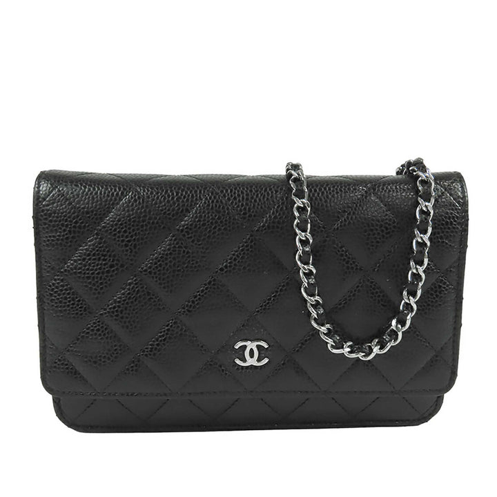 Chanel CC Matelassé Wallet on Chain Cuir caviar