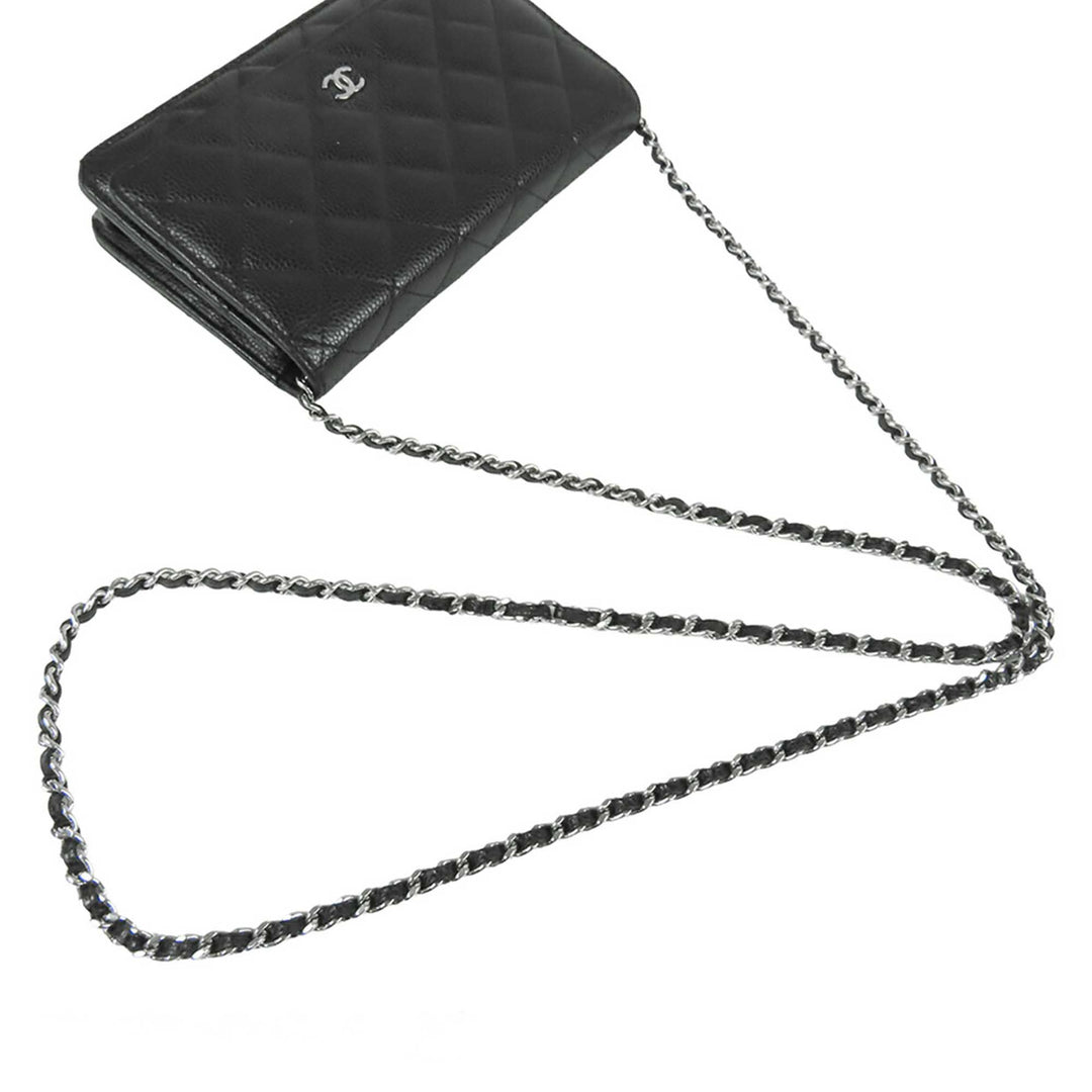 Chanel CC Matelassé Wallet on Chain Cuir caviar