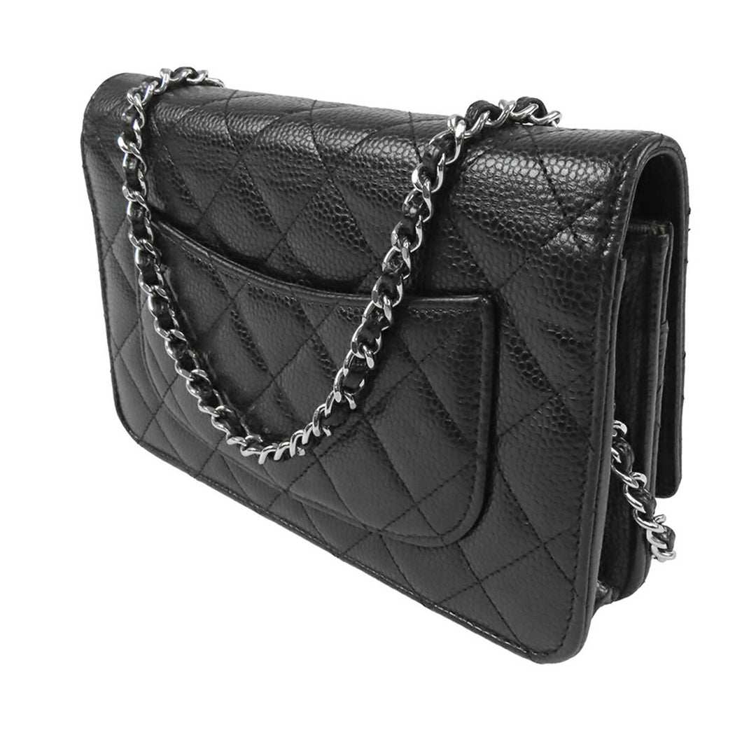 Chanel CC Matelassé Wallet on Chain Cuir caviar