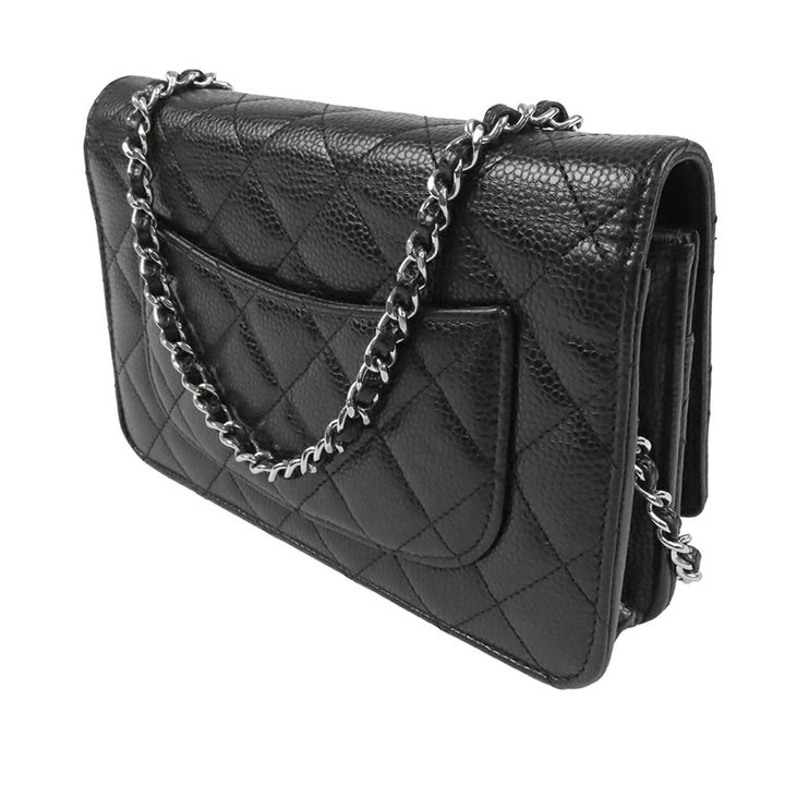 Chanel CC Matelassé Wallet on Chain Cuir caviar