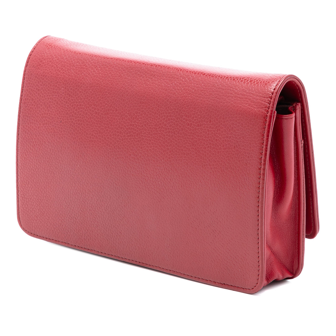 Chanel CC Caviar Wallet on Chain