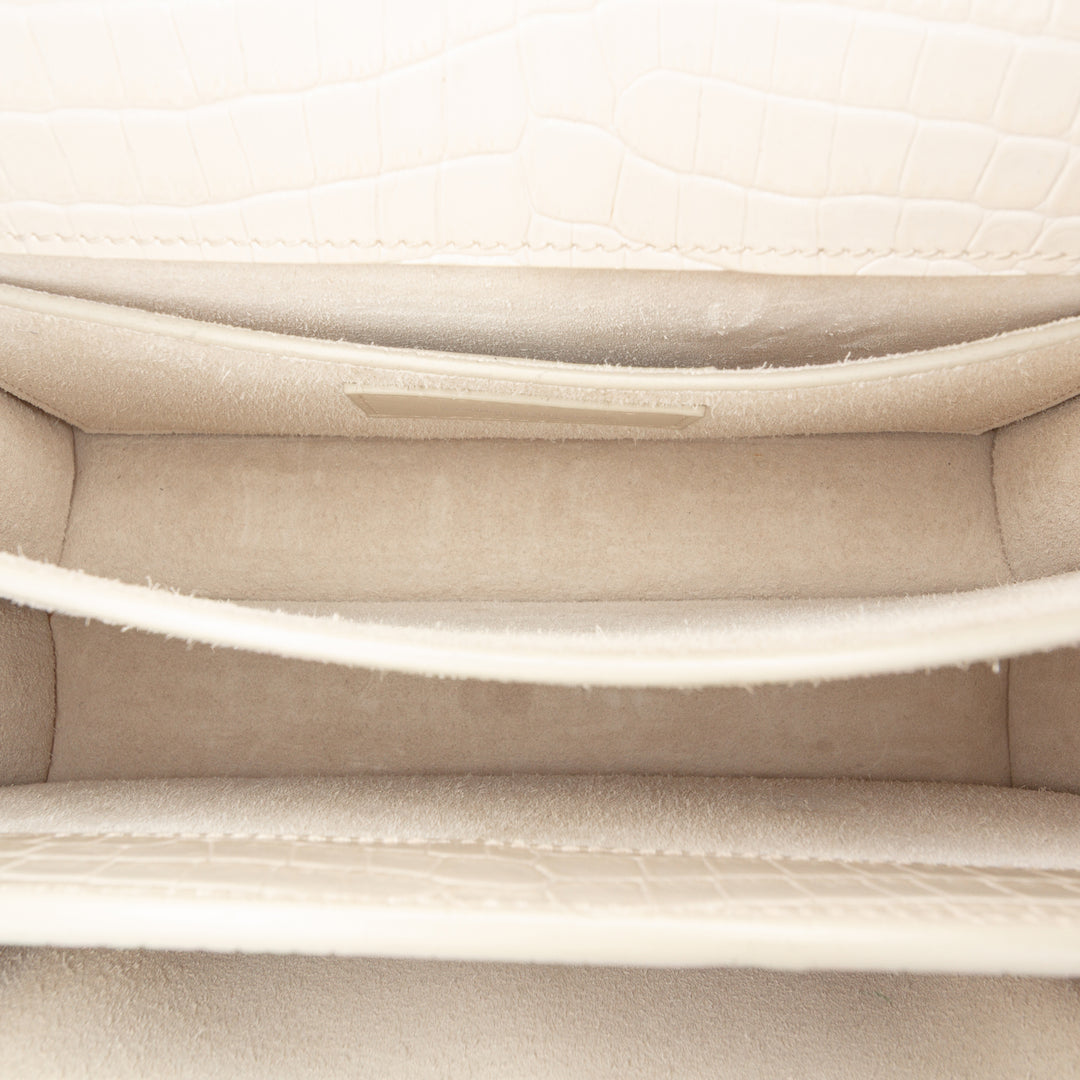 Saint Laurent Medium Croc embossé Monogram Sunset Sac