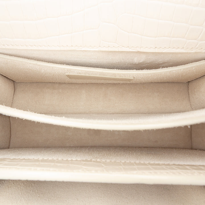 Saint Laurent Medium Croc embossé Monogram Sunset Sac