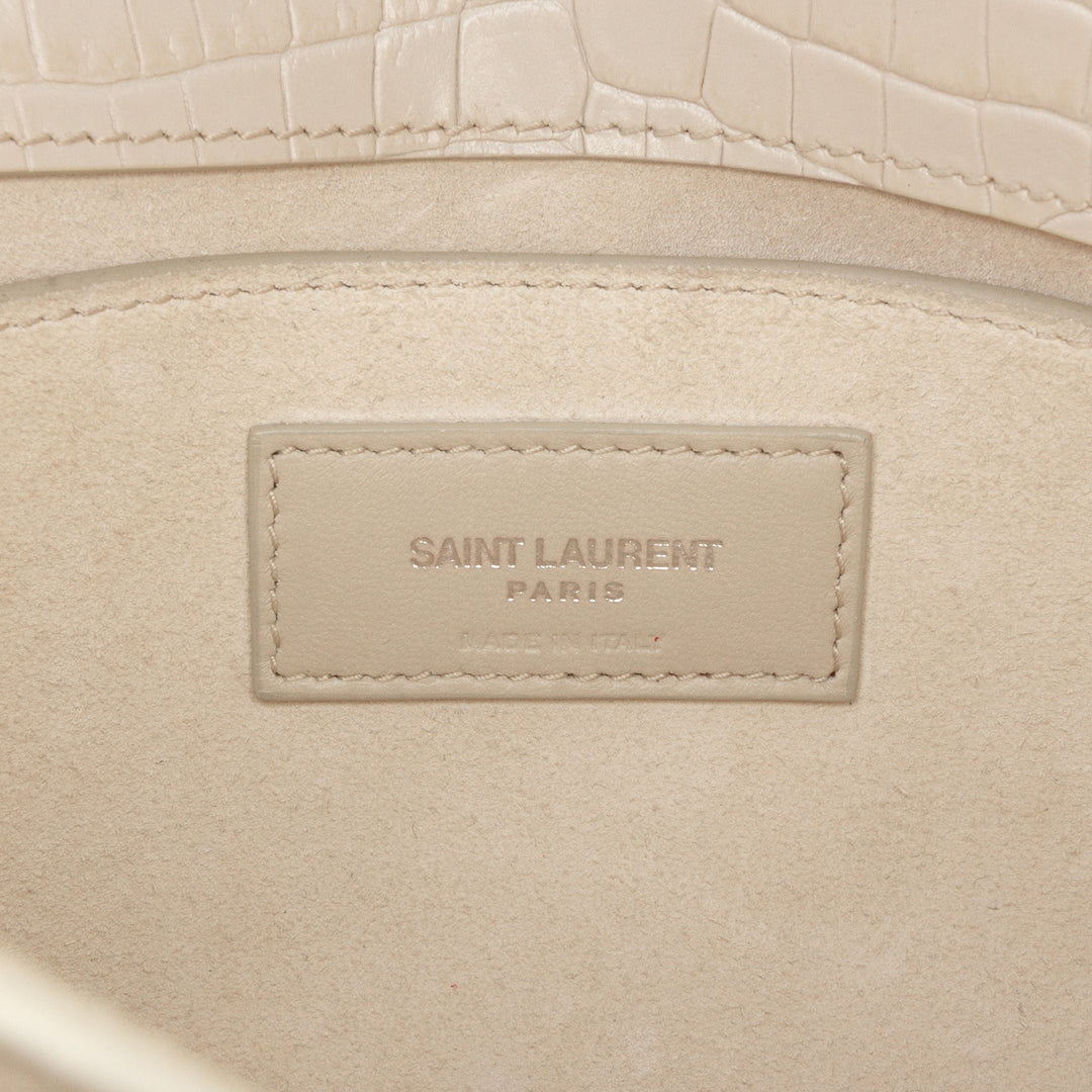 Saint Laurent Medium Croc embossé Monogram Sunset Sac