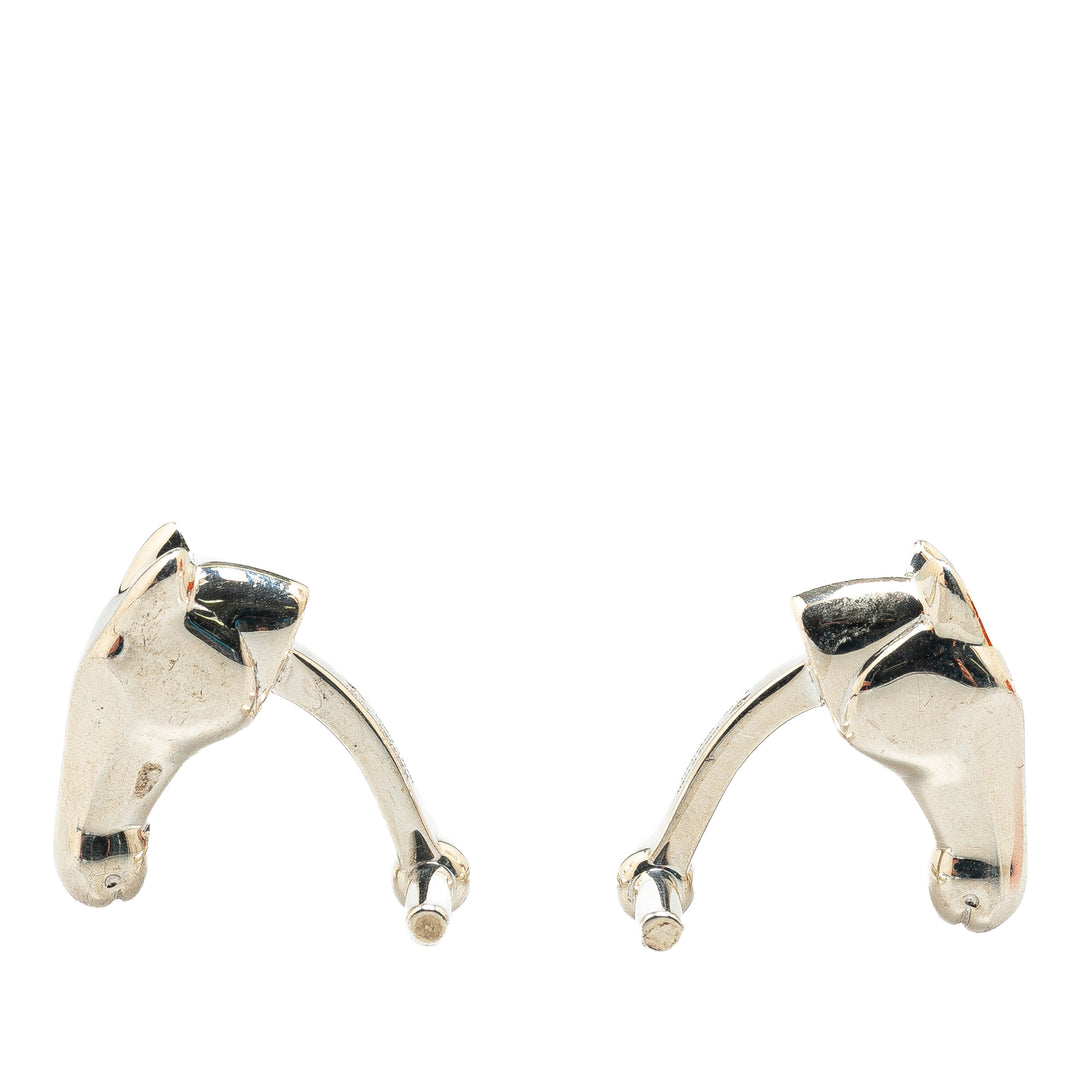 Sterling Silver Cheval Cufflinks Silver - Gaby Paris