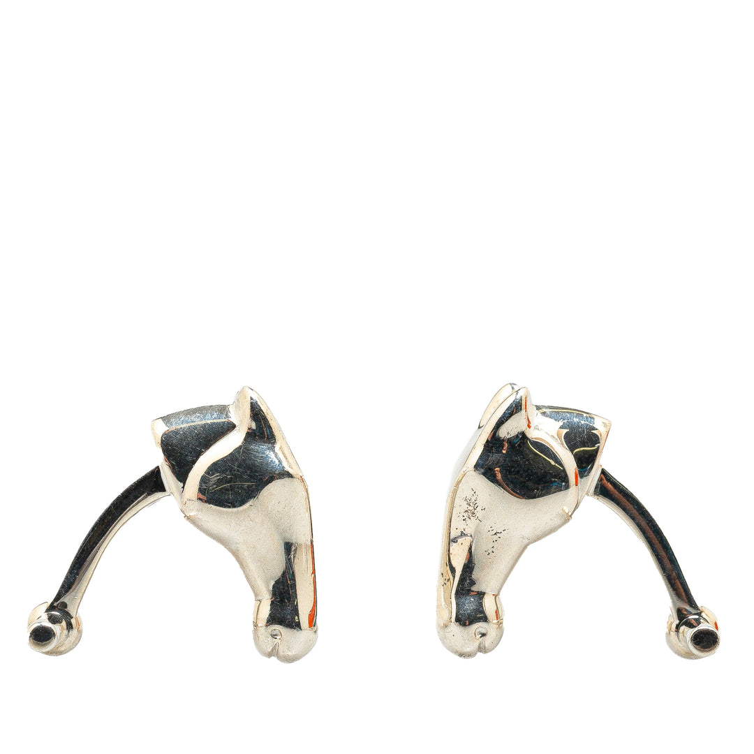 Sterling Silver Cheval Cufflinks Silver - Gaby Paris