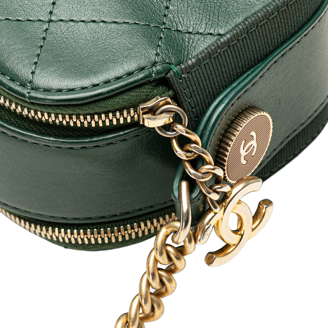Chanel Stitched Cuir de veau and Grosgrain Button Up Double Zip Sac caméra Vert – GABY PARIS Authentique