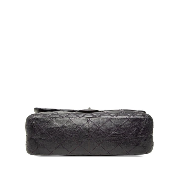 Matelassé vieilli Reissue 2.55 Double rabat 227 Cuir de veau Violet