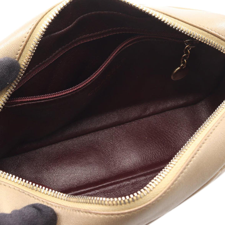 CC Quilted Lambskin Camera Crossbody Gold - Gaby Paris