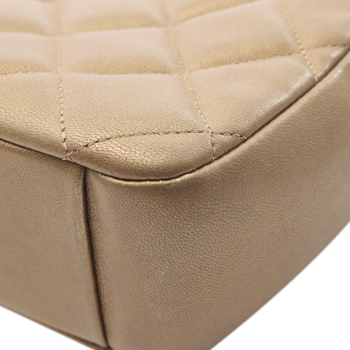CC Quilted Lambskin Camera Crossbody Gold - Gaby Paris